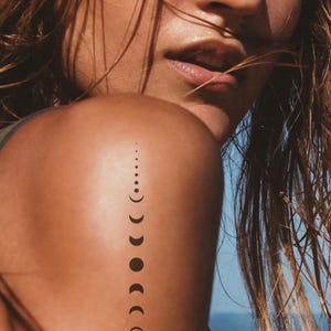 Custom Temporary Tattoos, Custom Tattoos, Holistic Tattoos, Minimalist Geometric Spine Tattoo, Symbol of Balance & Energy, Tattoos Design