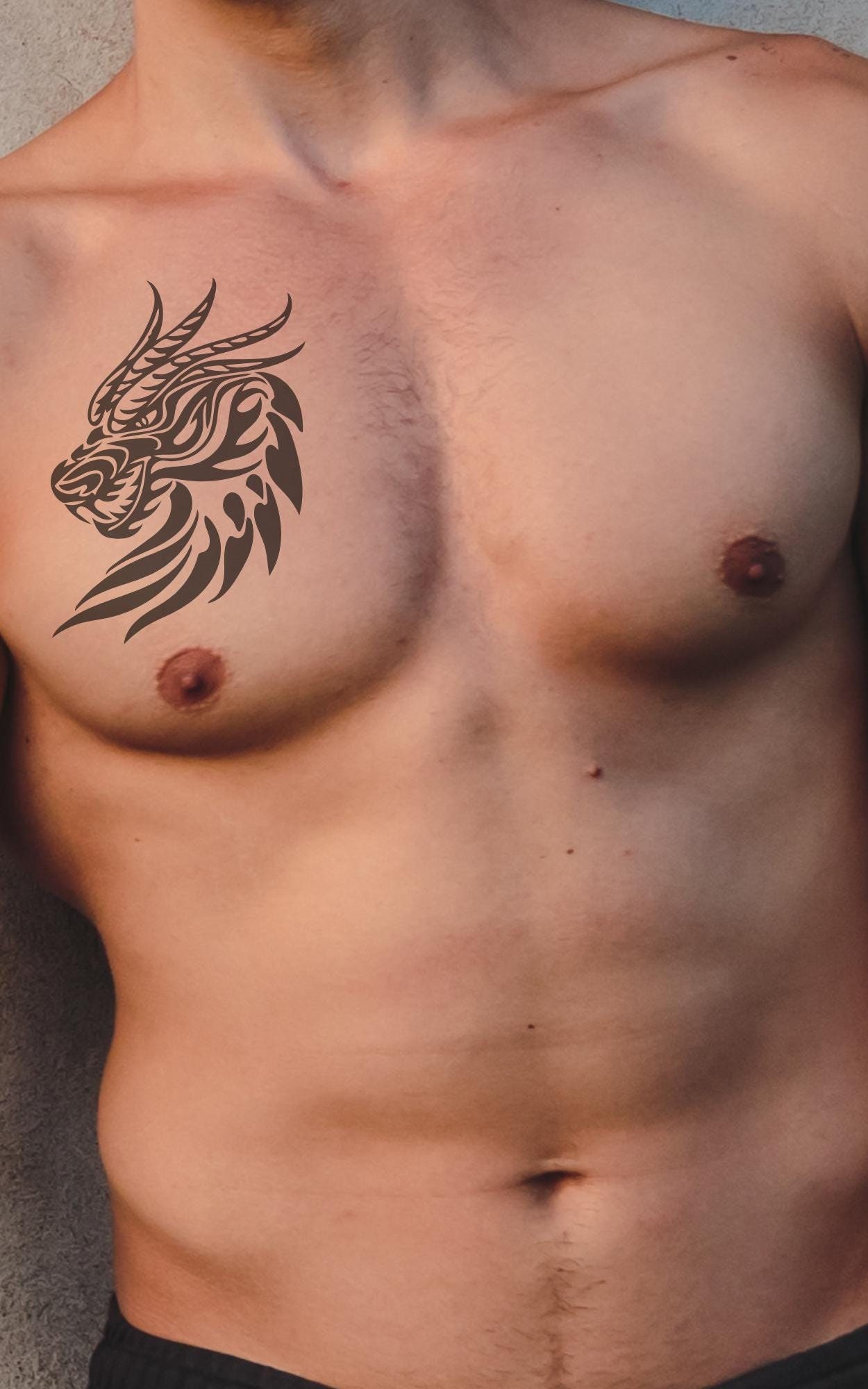 Back tattoo dragon - Etsy México, image size:1250x2000