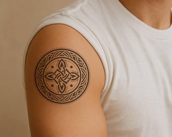 Temporäres Tattoo „Vegvisir“ – Wikinger-Kompasssymbol