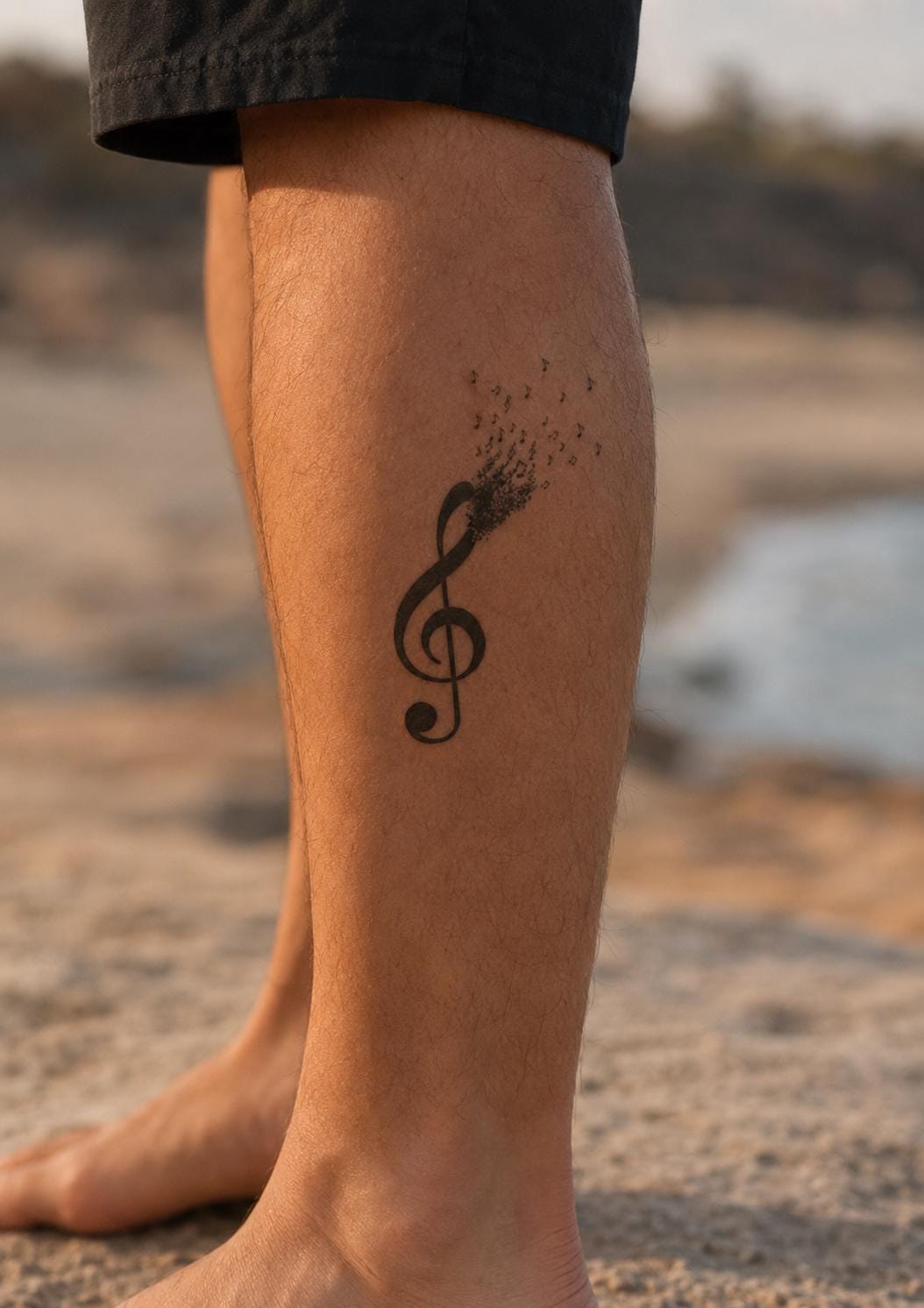 Treble Clef Temporary Tattoo, Waterproof Tattoo, Music Note, Musical Symbol, Blackwork, Festival, Wedding, Birthday Gift, Guitarist