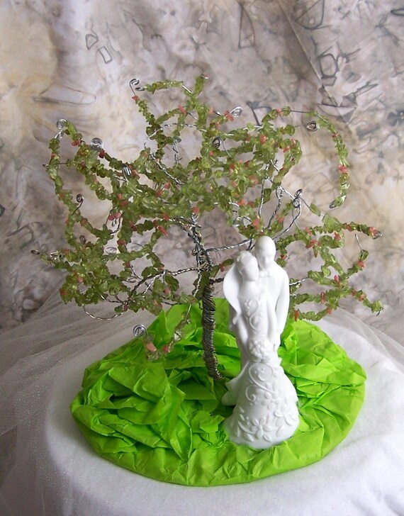 Items similar to Spring Wedding Cake Topper Tree of Life with White