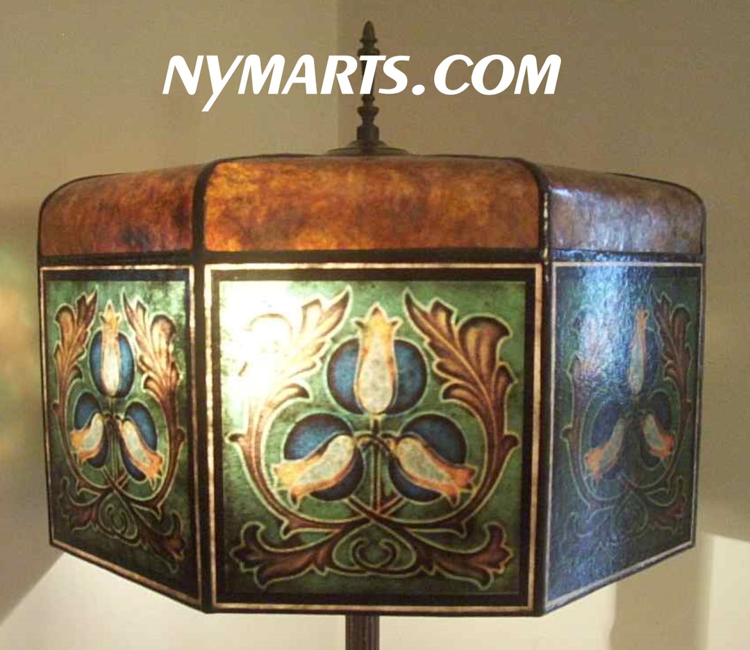 Antique Floor Lamp Shade Replacement My Majolica Design Mica Shade - Etsy