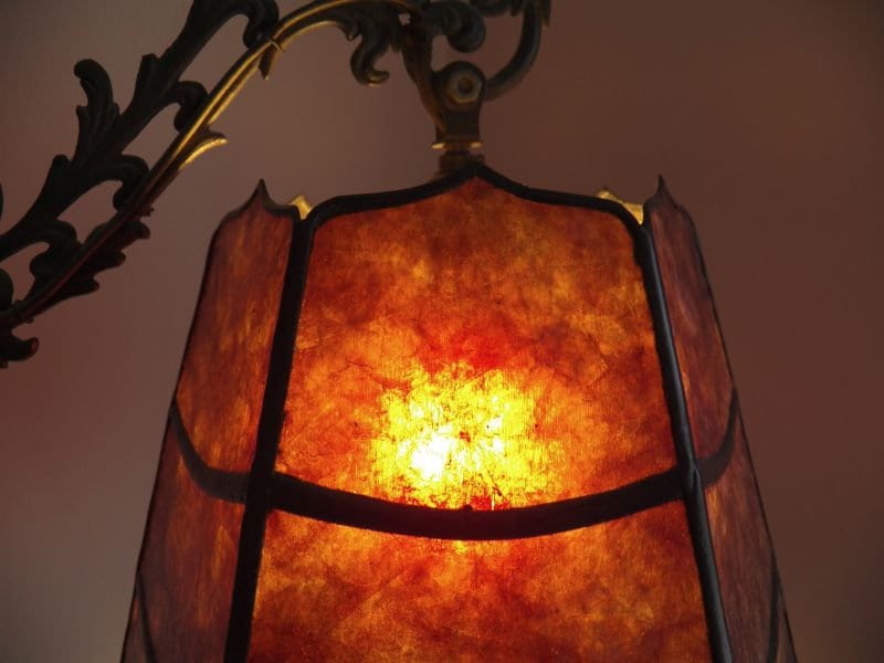 工芸品 Amberina Red amber Lamp Shade 工芸品 Amberina Red amber Lamp Shade Vintage Red Orange