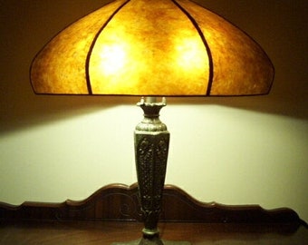 Antique Mica Slag Lamp Shade Replacement by NYM Arts NewVic 1 is 8 sided