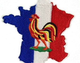 France Patch Soccer Rooster Flag Embroidery FFF Nike Country Map Iron on Sew On For clothes shoes T Shirts Jerseys World Cup Mbappe 2 Stars