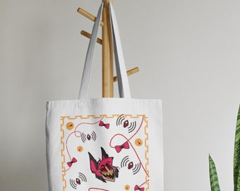 Tote Bag featuring Allastor from Hazbin Hotel