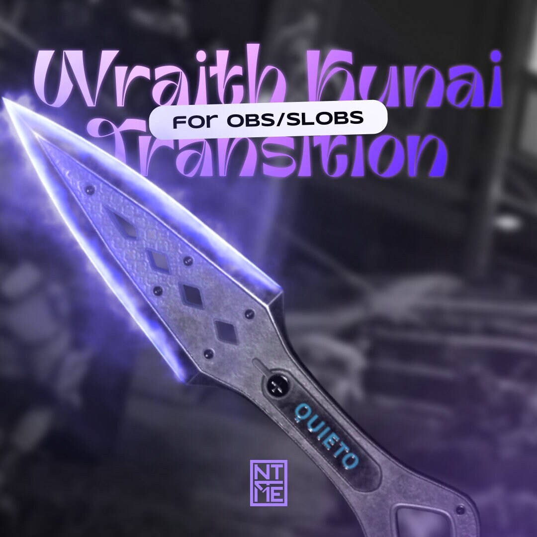 Apex Legends Wraith Kunai Transition for OBS/SLOBS Wraith Kunai Animation / Stinger Transition
