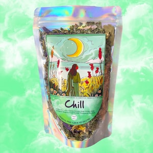 Chill PRE-GROUND Herbal Blend / Relaxation Organic Herbal Blend / Blended Herbs / Vegan / 100% Organic / Pre-Ground Mix