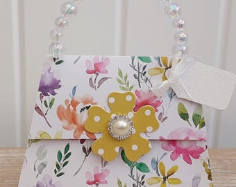 Handmade 3D Handbag card for her: Personalised birthday, any age