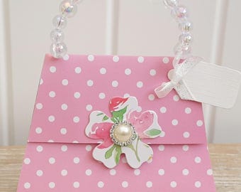 3D pop up Handbag Purse shaped card - Personalised - Birthday