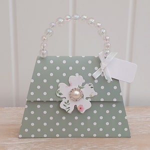 Personalised 3D Polka Dot Birthday Handbag Purse shaped card-21st,30th,40th,50th,60th,65th,70th,75th,80th.85th-Mum,daughter,Sister,Nan,Wife