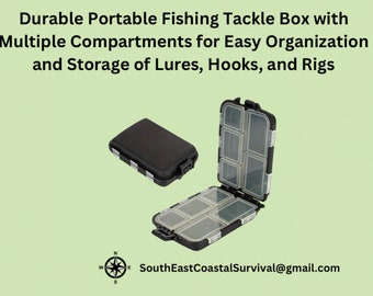 Durable Portable Fishing Tackle Box with Multiple Compartments for Easy Organization and Storage of Lures, Hooks, and Rigs