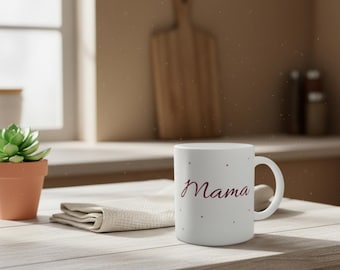 Mama Tasse personalisiert | Personalisiert mit individuellem Gruß | Tasse Geschenk Mama oder Oma | Mama-Geschenk | Geburtstagsgeschenk