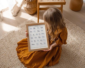 ABC Poster for Children's Room - Animals (German) | Alphabet Poster A-Z | Educational Poster for Preschool and Elementary School | Montessori Wall Art | Back-to-School Gift