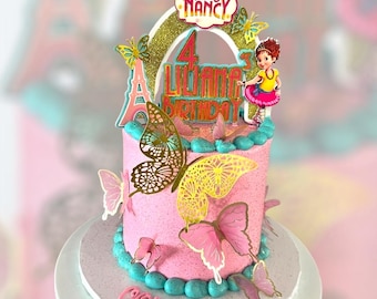 Fancy Nancy Birthday Cake Topper, Customized