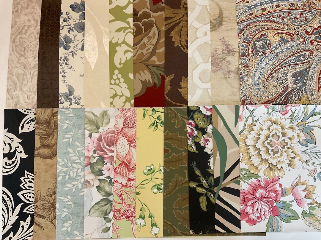 Wallpaper Samples Set 98 20 Sheets of Wallpaper 8 X 10 Size Junk