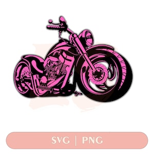 Motorcycle SVG - Chopper Vector Images, Silhouette, Biker SVG Files, Digital download ClipArt