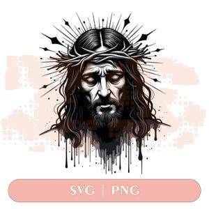 Jesus PNG Digital Jesus Dornenkrone Jesus Design Christian png Jesus Design for shirts Retter christlichen jpg Jesus Christus png