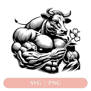 COW with flower Png, calf, head, AI, PNG, eps, pdf, svg, dxf, jpg, svg cow, graphical image Art Print, heifer, muzzle, funny