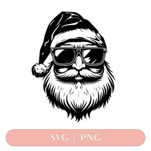 Retro Santa Svg, Santa Christmas Png, Santa Face svg, Christmas svg, Santa Claus Svg, Santa Head Png, Funny Santa , Digital Files