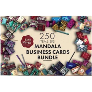 250 Mandala Business cards bundle