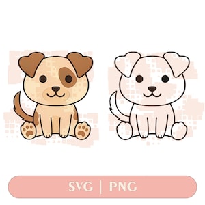 Cartoon Dog Png cut file puppy doggy Png. Includes cartoon dog Png cut files for Cricut png also included.