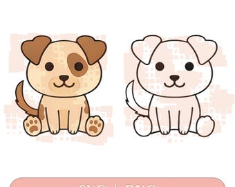 Cartoon Dog Png cut file puppy doggy Png. Includes cartoon dog Png cut files for Cricut png also included.