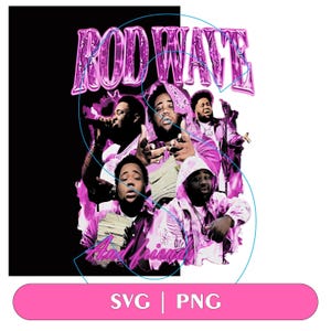 Rod Wave Nostalgia PNG, Hip Hop Sublimation Art, Digital Download for T-Shirts and Prints