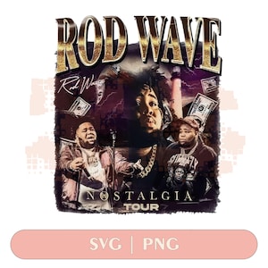Rod Wave Nostalgia PNG File, Rapper Rod Wave Tour Design, Rod Wave Png Design, Rod Wave Nostalgia 2025 Rap Music Png