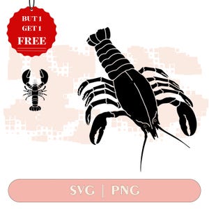 Lobster Clipart: Vector Cut File for Cricut, Silhouette (SVG, PNG, DXF)