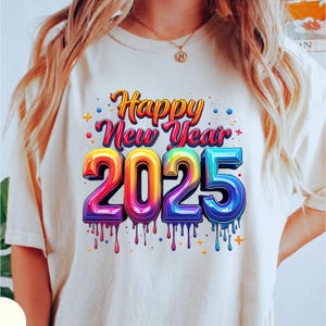 Happy New Year 2025 Sublimation Digital Download PNG Design