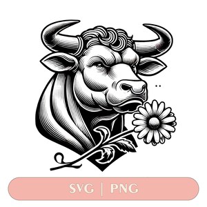 COW with flower Png, calf, head, AI, PNG, eps, pdf, svg, dxf, jpg, svg cow, graphical image Art Print, heifer, muzzle, funny
