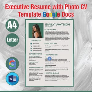 Professional Resume Template: Cover Letter CV for Google Docs, Word & Pages