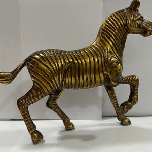 Vintage Brass Zebra