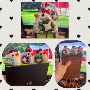 Custom Crochet Chicken Bookmark! (Pick your own color: if you have questions PM me)