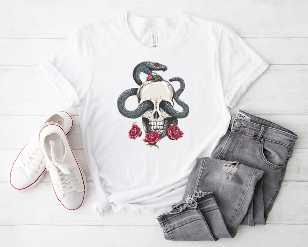 PURPLE SKULL & SNAKE SHORT SLEEVE UNISEX TEE