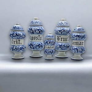 Bassano ceramic vases, made in Italy, vintage 70s. Pharmacy vases. Home decor