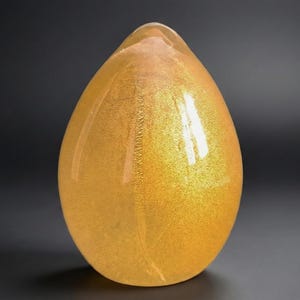 ムラーノガラス製の卵型ペーパーウェイト、FFM（エッフェ・ドゥエ・ムラーノ）ガラス工房