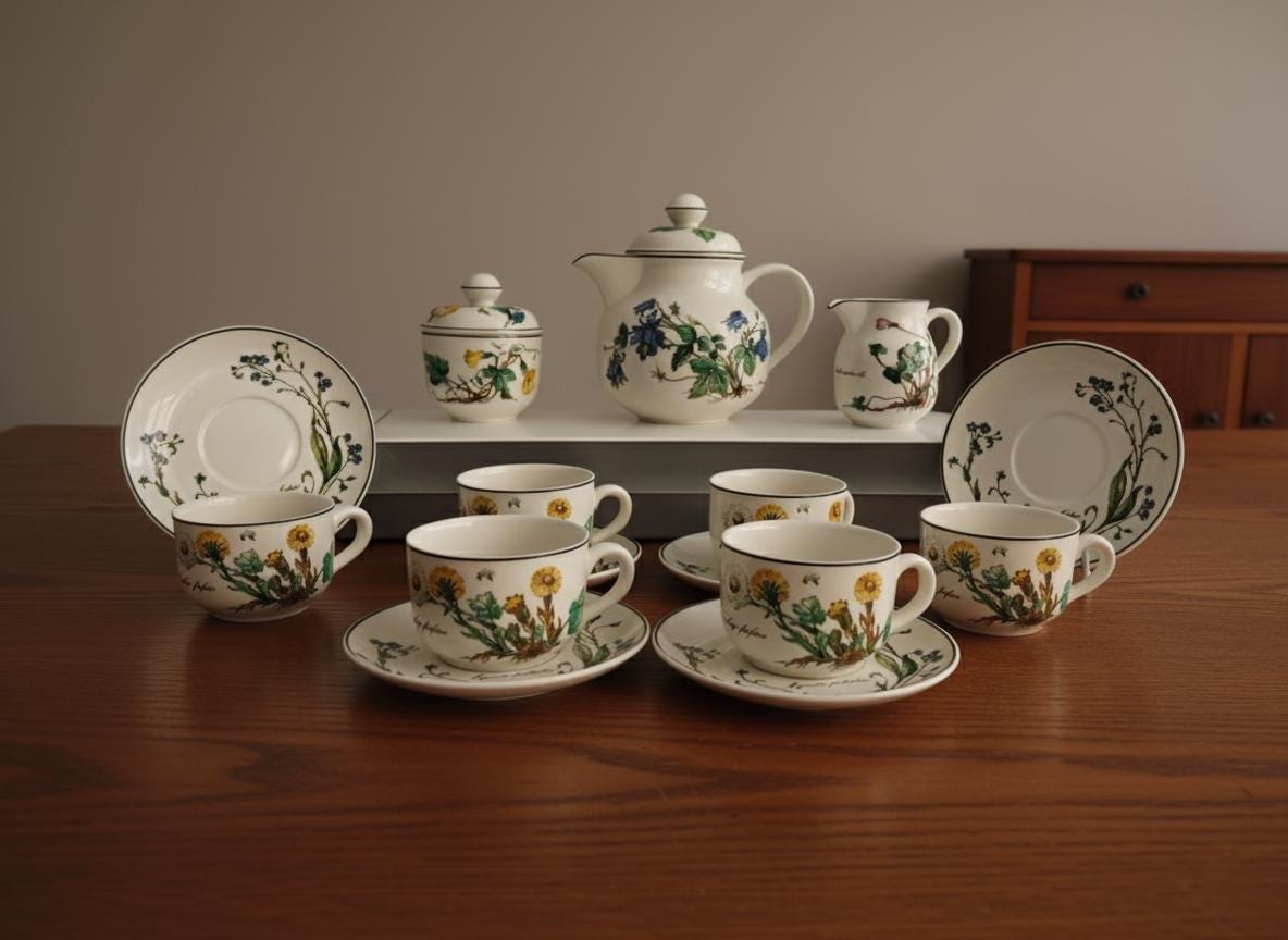 ヴィンテージ　レアビレロイボッホ ボタニカル　サービングプラッター　２枚組 ヴィンテージ レアビレロイボッホ ボタニカル サービングプラッター 2