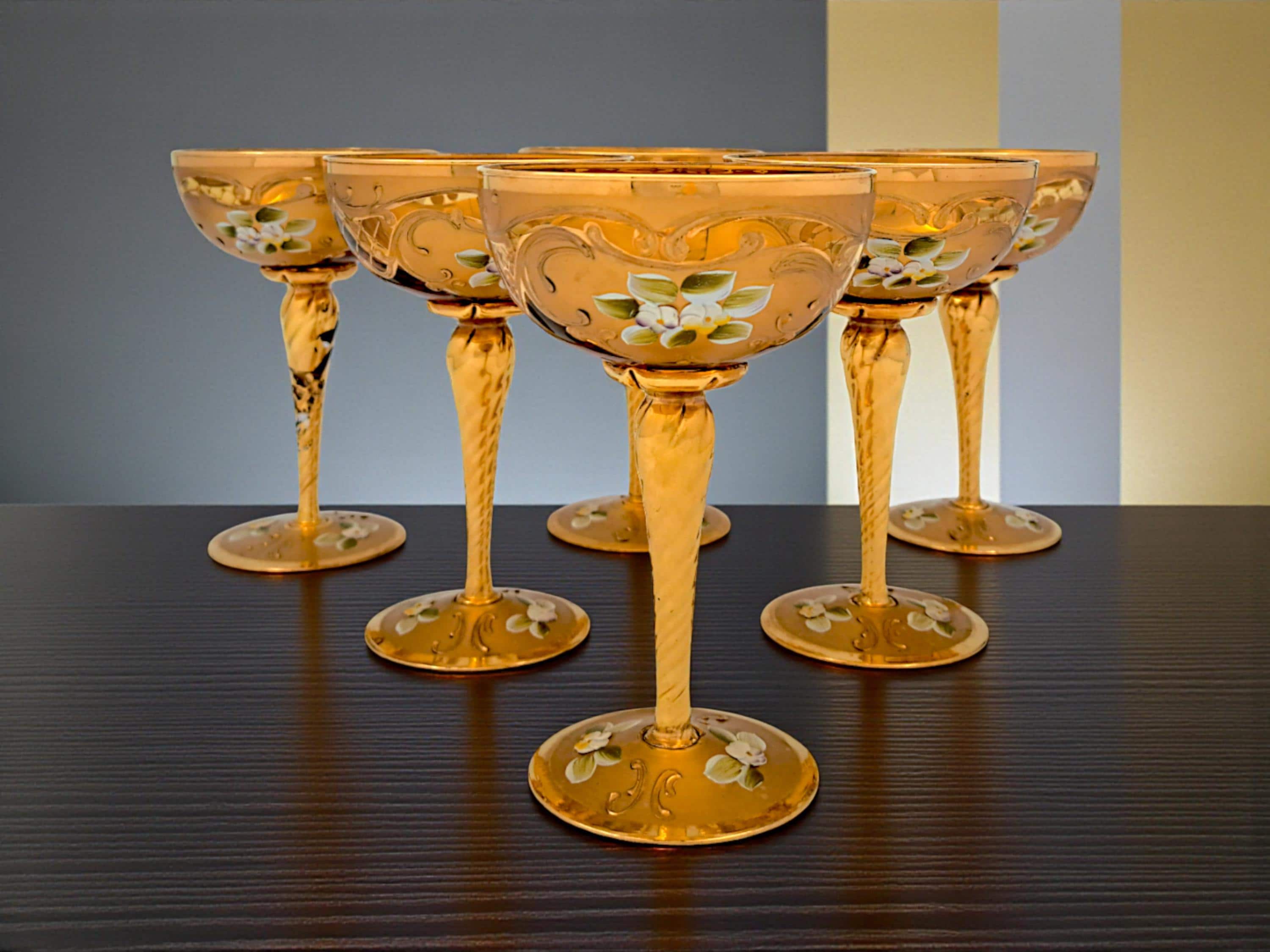 Murano champagne glasses - Etsy 日本