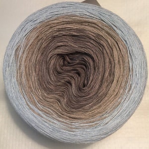 GT 3-stranded gradient tied cotton 100g light fingering Slate Quarry Light Blue Outside