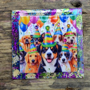 Dog Party Magnet  Dog Lover Friends Birthday Gift Stocking Stuffer