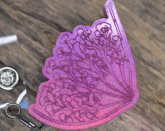 Breast Badge Holder OB Badge Reel Nurse Badge Mammographer Color Choice Pink October