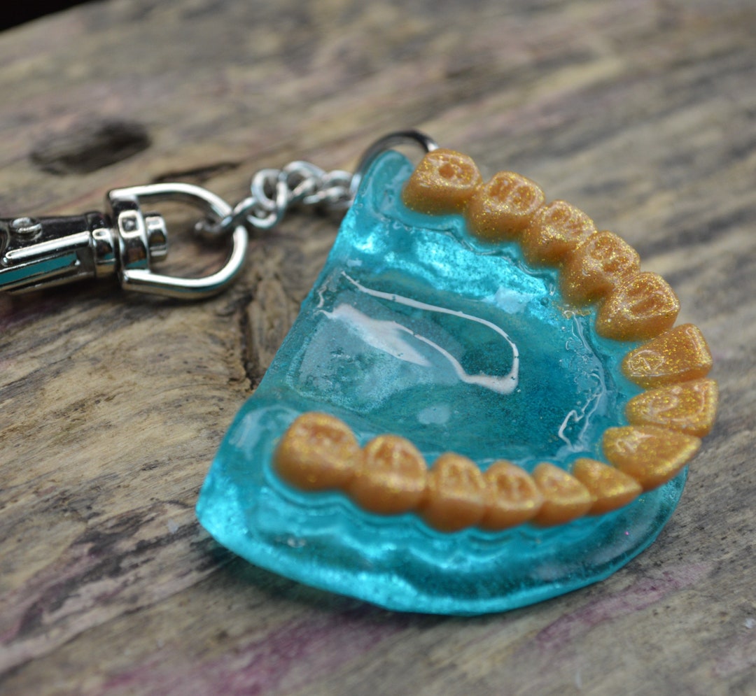Teeth Keychain Dentist Keychain Purse Charm Dental Etsy