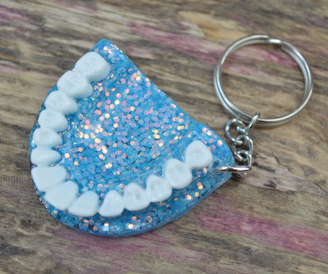 Teeth Keychain Dentist Keychain Purse Charm Dental Hygienist Gift