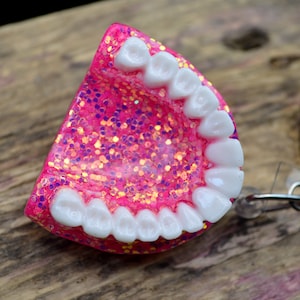 Teeth Badge Reel   Dental Hygienist Badge Reel Gift   Dentist Badge Reel   Dentist Gift