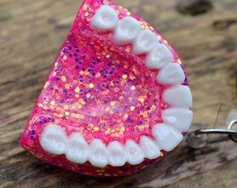Teeth Badge Reel Dental Hygienist Badge Reel Dentist Gift