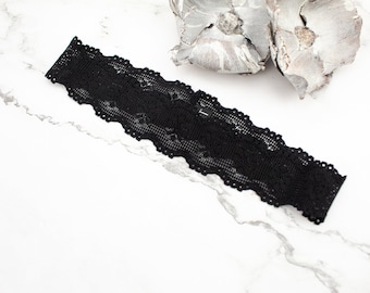 Black Stretch Lace Headband: Women&#39;s Hair Accessory
