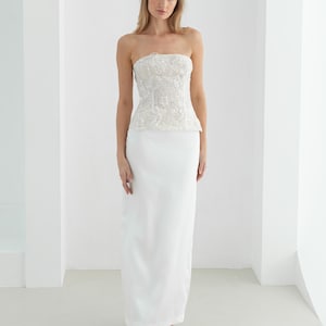 Spitzen-Korsett-Kleid | Hochzeit Gastkleid Midi Set | LIV