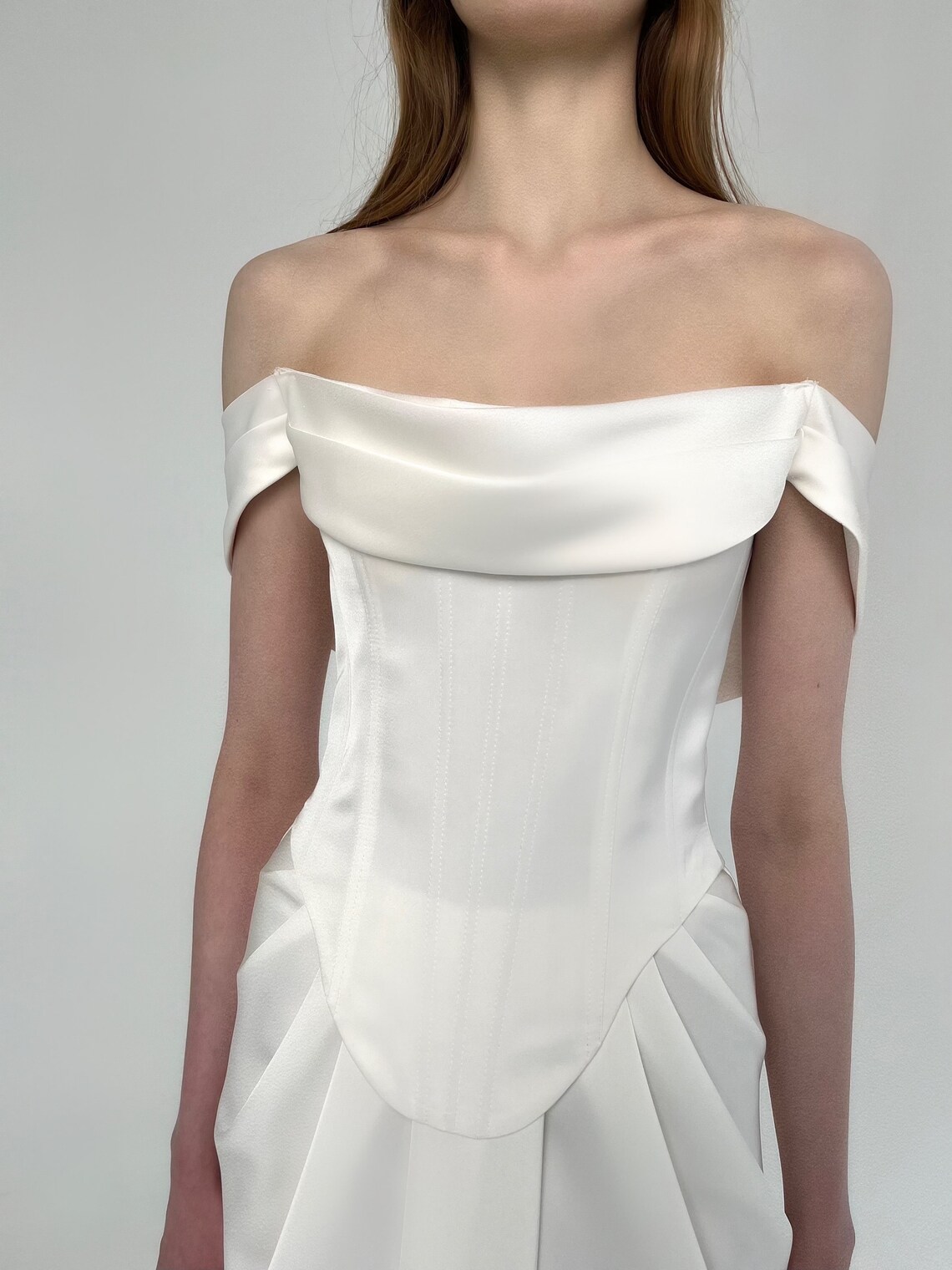 Corset Wedding Dress off the Shoulder Wedding Dress Rehearsal Dinner ...